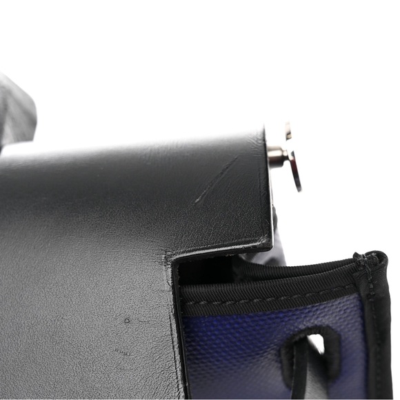 HERMES Berline Vache Hunter Herbag Zip PM 31 Black Bleu Encre Coated Canvas RARE - Picture 11 of 14